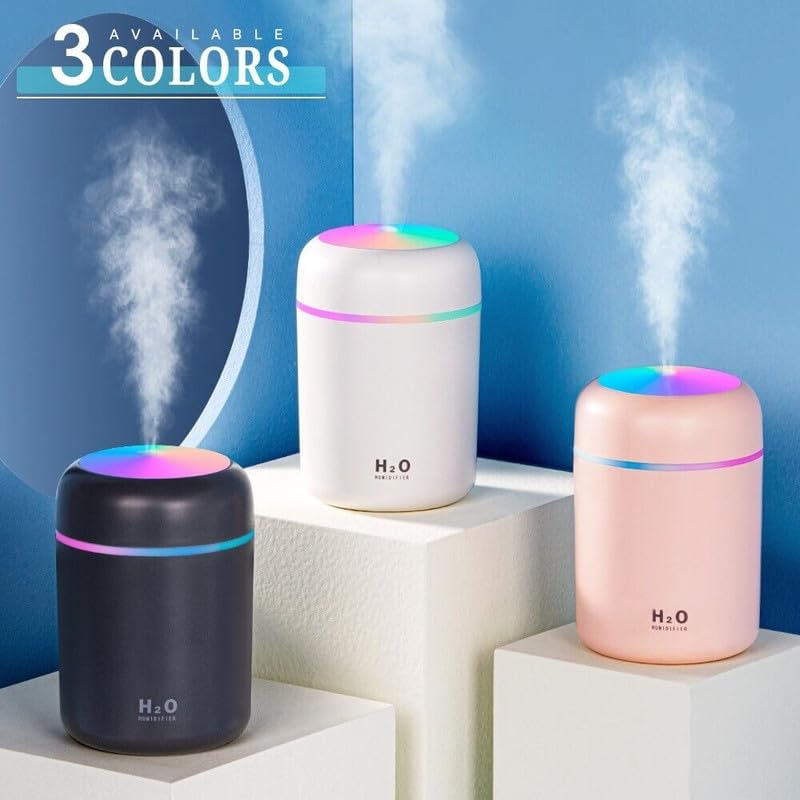 PURE AROMA® 300ml Essential Oil Diffuser & Aroma Diffuser | H2O Ultrasonic Cool Mist Humidifier with LED Night Light