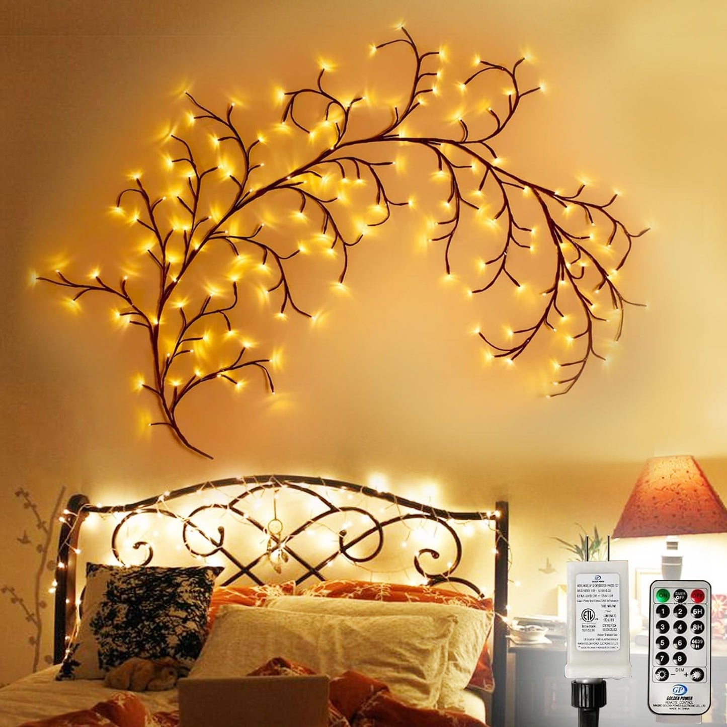 Tree Branch Decorative Wall Light, Willow Vine LED Fairy Lights, Flexible Enchanted Lights, Rapid LED Branches
