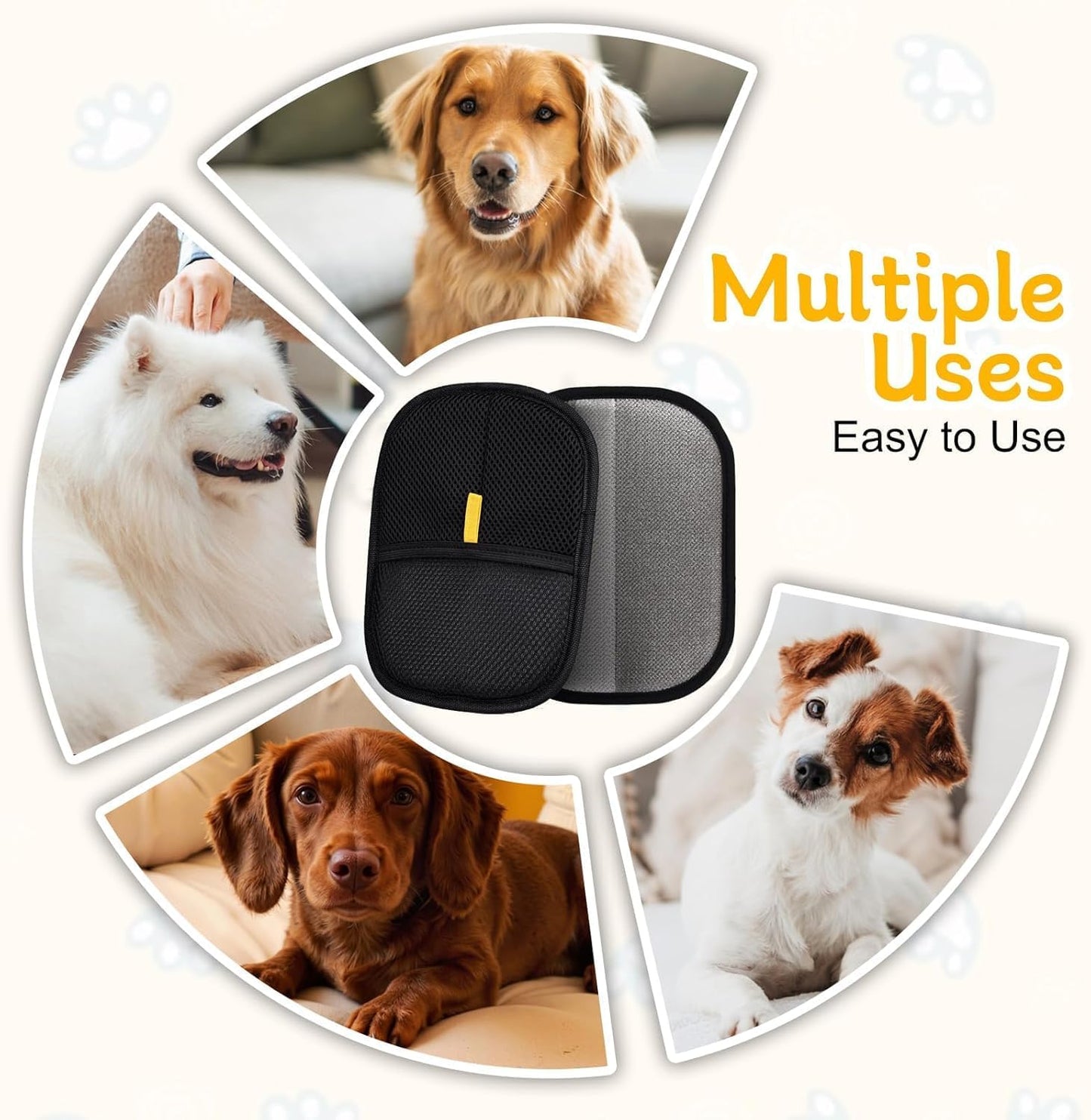 Electrostatic Pet Hair Removal Gloves – Reusable Cat & Dog Fur Remover for Furniture & Carpets