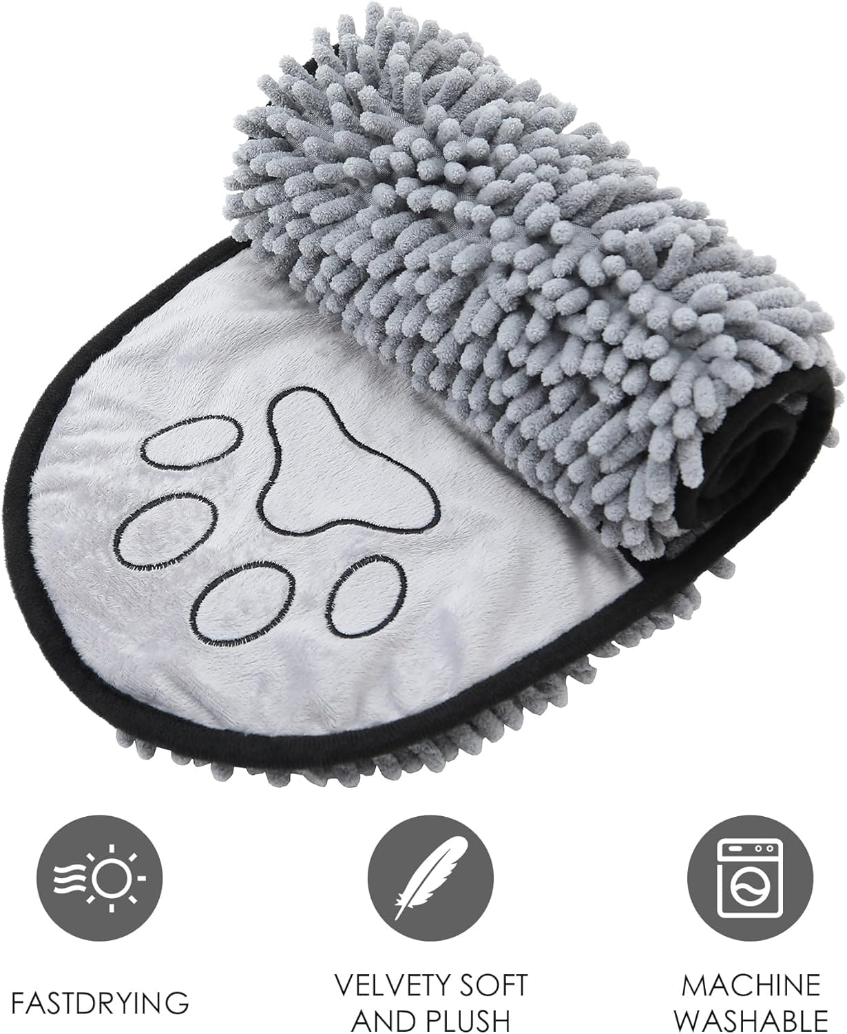 Microfiber Dog Towels for Drying Dogs, Super Absorbent, Soft and Quick Drying Pet Grooming Towel, Machine Washable