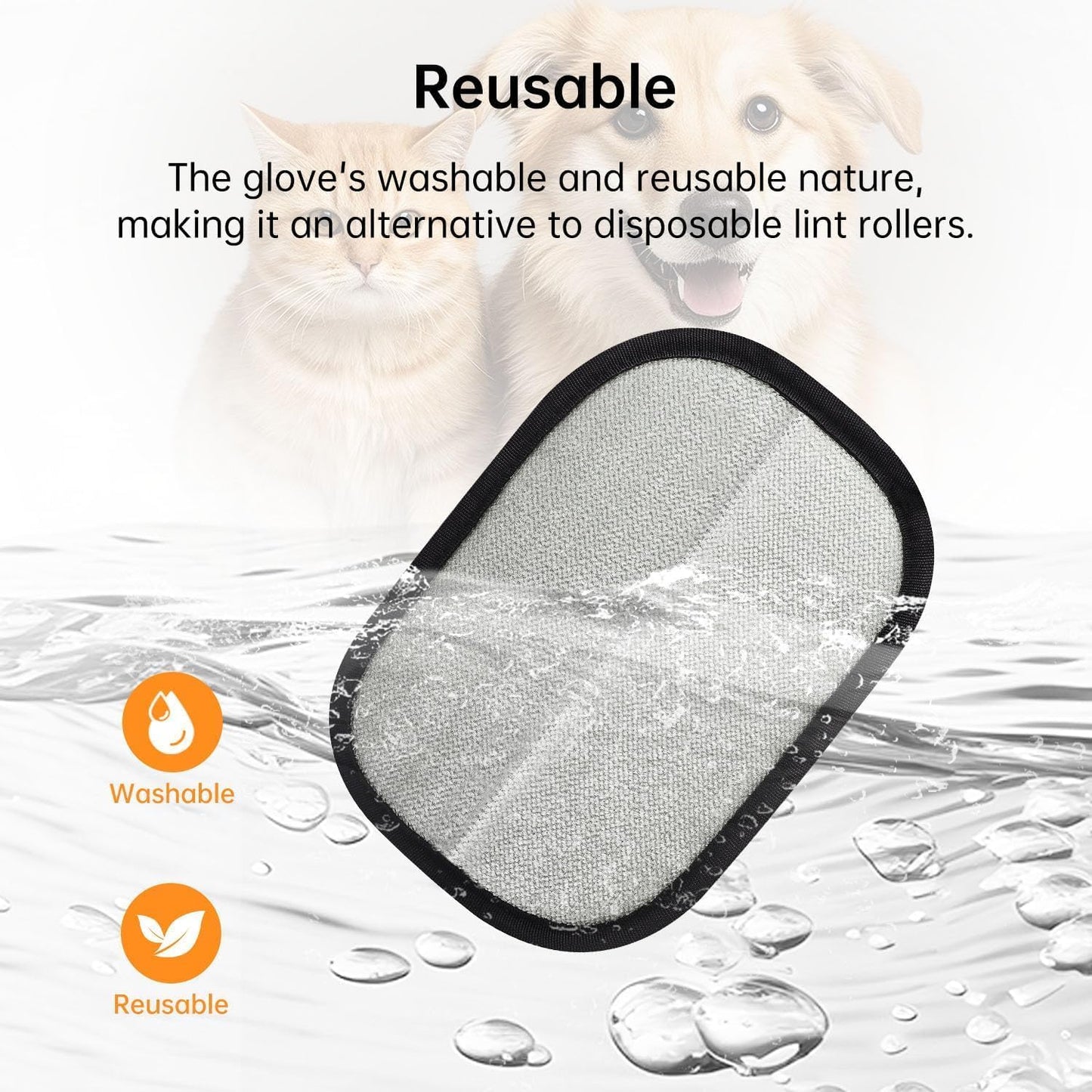 Electrostatic Pet Hair Removal Gloves – Reusable Cat & Dog Fur Remover for Furniture & Carpets